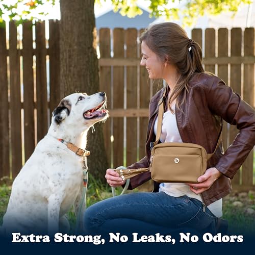 Image of Puppington Certified Home Compostable Poop Bags - ASTM D6400 Compliant - 90 Extra Thick Bags - Plant Based - Pairs with Puppington 3-in-1 Bag & Fits all Standard Poop Bag Dispensers (Latte Beige)