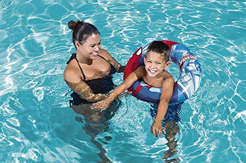 Bestway – Aufblasbarer Spiderman-Lizenz-Schwimmring, Mehrfarbig – 98003B – 56 cm – Outdoor-Spiel ab 36 Monaten, blau – Bild 8