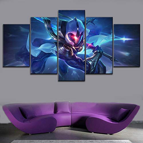5 Leinwandbilder Rahmenlos Wandbilder Wohnkultur Leinwanddrucke Cosmic League Master Yi Spiel Bild auf Leinwand Dekoartikel Drucke auf Leinwand