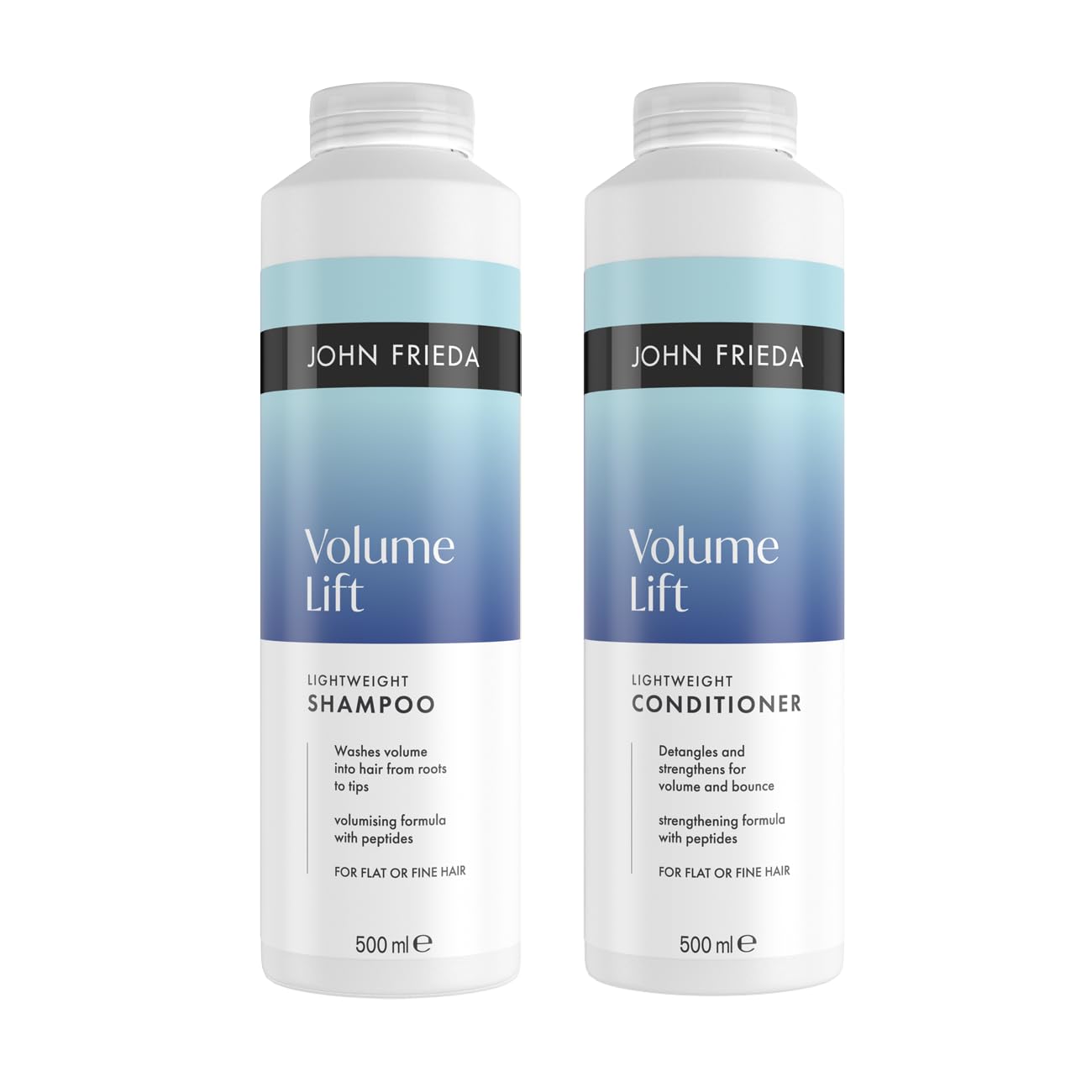 John Frieda Sheer Blonde Brightening Shampoo & Conditioner 500ml x2. Highlighted Hair Care Duo for Soft Feel and Shine Support