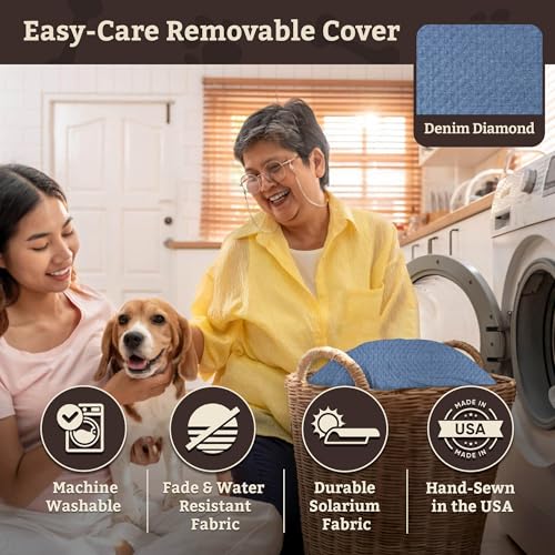 Image of SNOOZER PET Products Lookout 2 Dog CAR SEAT, Denim Diamond, Medium