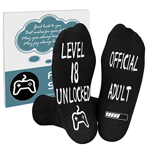 Belloxis Gifts for 10-18 Year Old Boys 12 13 18th Birthday Gifts Gaming Socks for Teen Boys Cool Mens Grip Socks Black