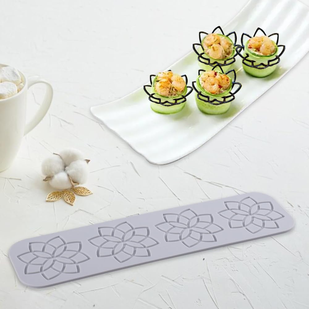 Molde de encaje de silicona para decoración de tartas, herramienta de