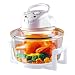 Produktbild Blackpoolal 12 liter Heisluftgrill Halogenofen Heissluftofen Mini Backofen Heißluft Halogen Ofen Miniofen 1200W Weiß