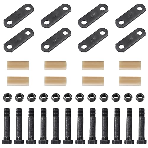 Racewill Tandem Axle Trailer Shackles Kit: 2 Packs Trailer Shackles with Trailer Shackle Bolts 2-1/4 Trailer Shackle Straps (225) Used On Dual-Axle Systems