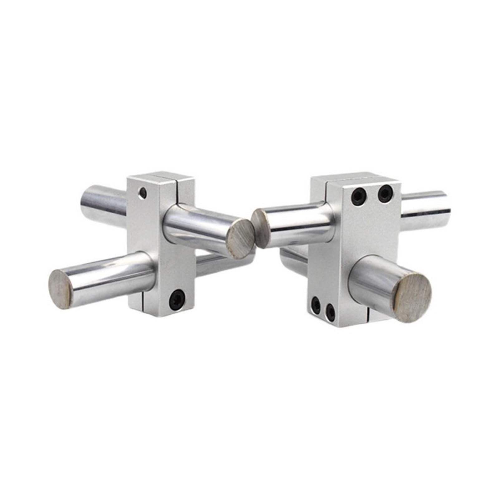 Abrazadera de fijación transversal de eje 1 pieza de aleación de aluminio eje óptico bloque transversal de acero diámetro 6 8 10 12 14 15 (mismo diámetro 20 x 20 mm)