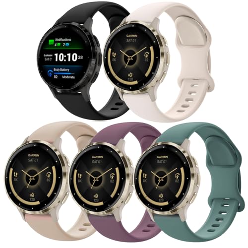 ZOCOVIN 5{pbN 18mm VRvoh Garmin Vivoactive 4S/Venu 3S /Venu 4 41mm/Venu 2S/Vivomove 3S/Forerunner 255S/265SΉ NCbN[X\tgX|[