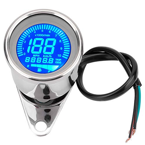 Odomètre du compteur d'écran numérique de moto universel avec régime et suivi de l'huile 0 199 km/h (Électroménage)