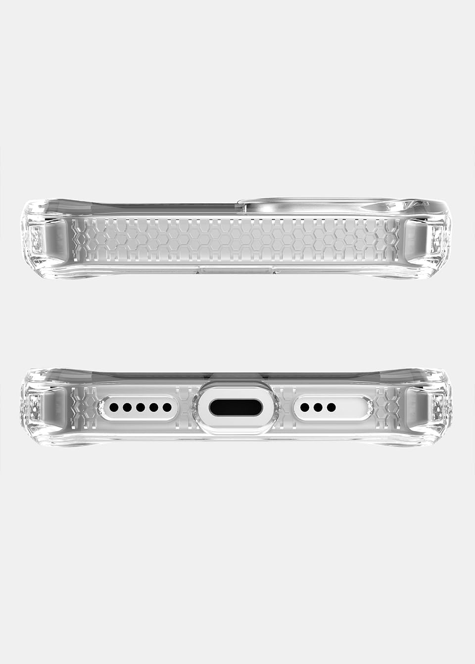 ITSKINS Hybrid R // Clear Magnetic Protective Phone Case for iPhone 17e / 16e, Compatible with MagSafe, Slim Hybrid Case, Anti-Yellowing, Military Shockproof Cover - Transparent