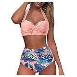 Laonajkd Bikinis Mujer 2023 Push Up Verano Bañadores Ropa de Playa Talla Grande Triángulo Bikini para Mujer Bañador para Tomar El Sol Fiestas Junto Piscina