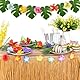 Hawaii Tischrock, Dekoratives Zubehör mit mehrfarbigen Blumen für Sommer Garden Beach Party, Hawaiian Party, Geburtstag Party, Kostüm Party, Feiertage und Zusammenkünfte im Freien (1 Artikel)