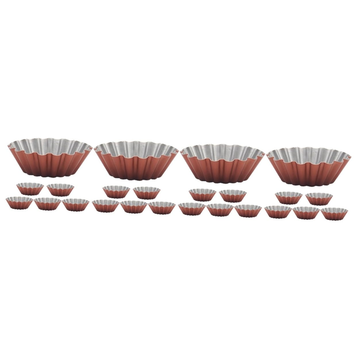 Cabilock Lot De 4 Moules À À Pudding Multifonctions Pour Muffins 6 Pièces X 4