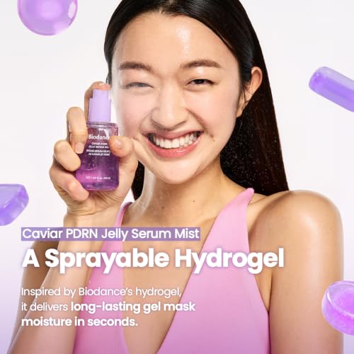 Image of BIODANCE Caviar PDRN Jelly Serum Mist, Hydrating Face Mist, Revitalizing & Radiance Face Spray, Sprayable Hydrogel, Travel Essentials & Self Care Gifts for Women, Korean Skin Care | 1.69 fl.oz
