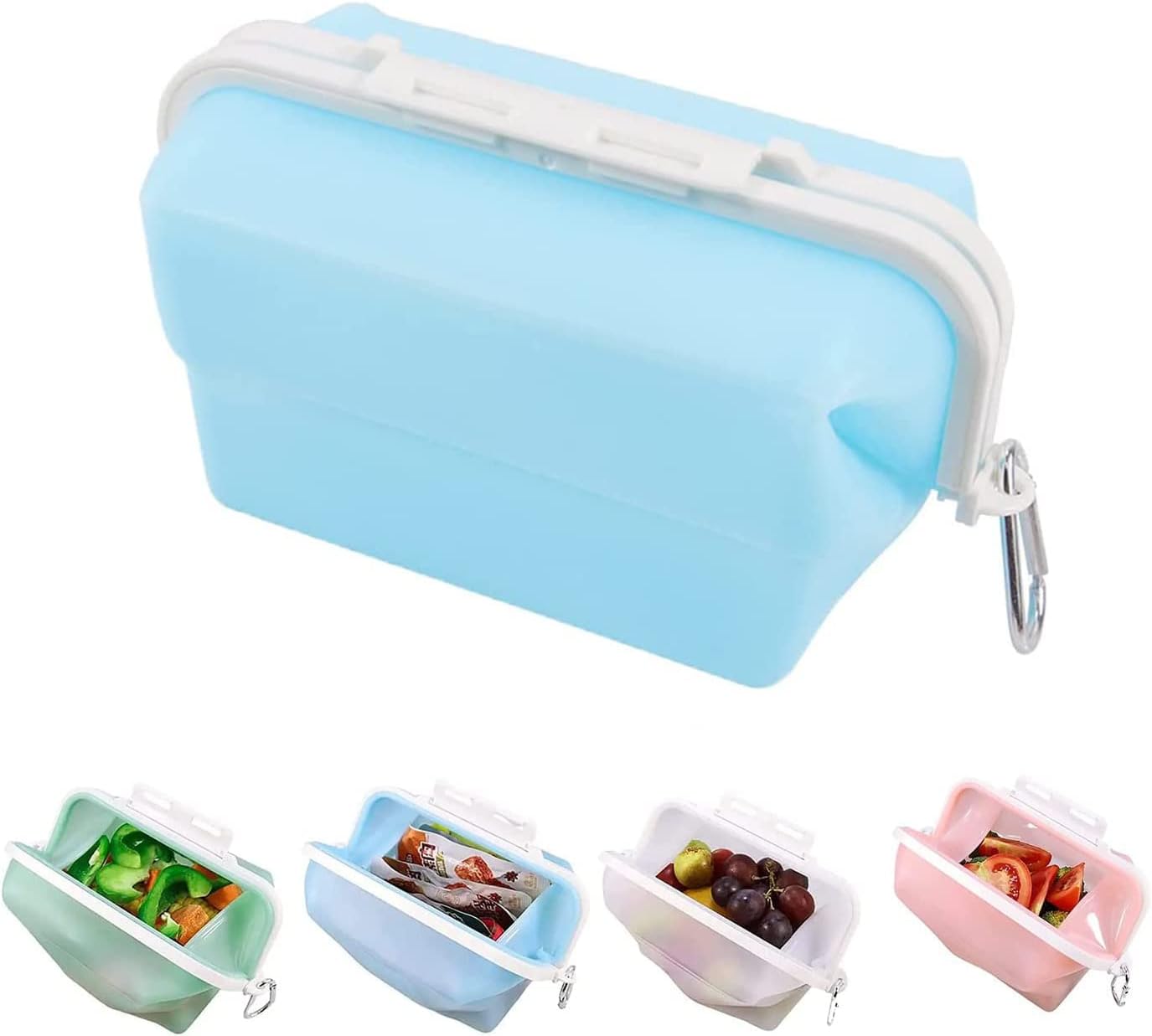 VLIZO Silicone Lunch Box, Collapsible Food Storage