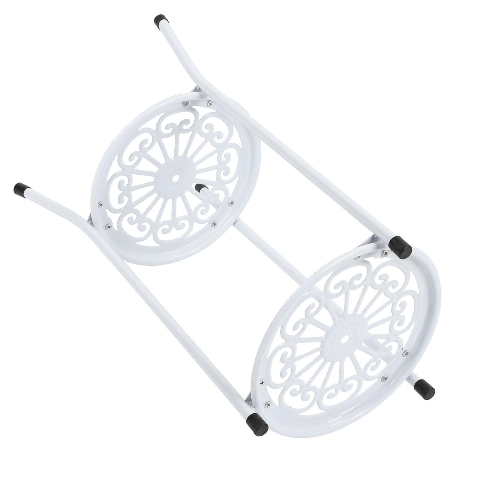 Soporte para plantas de metal de 2 niveles, soporte para macetas, estante de exhibición, estante para decoración del hogar, accesorios de jardín, estante para plantas, (metal 2)