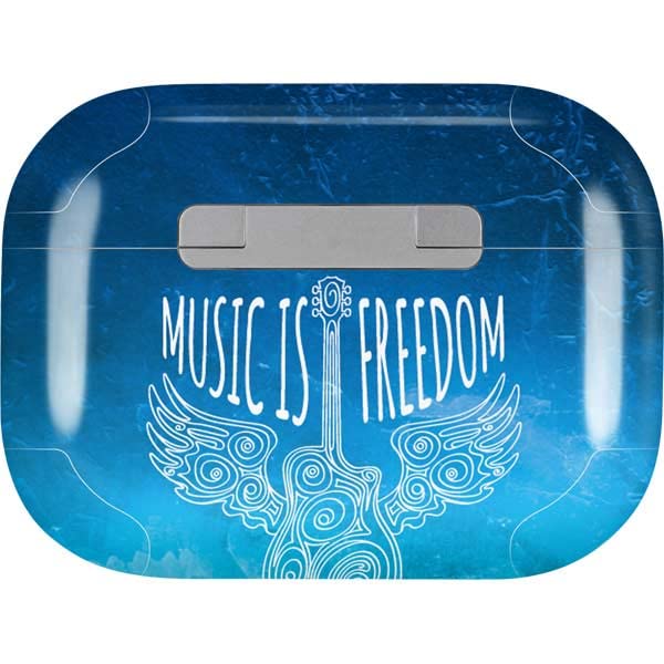 Skinit Decal Audio Skin Compatible with Apple AirPods Pro (2rd Gen, 2022) - Skinit Originally Designed Music is Freedom Design