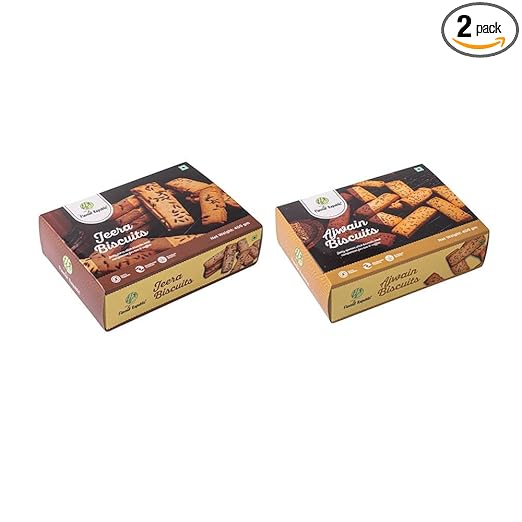 The Flavour Republic Ajwain & Jeera Biscuits Cookie s- 800 gms(Combo Pack 2 * 400 gms)
