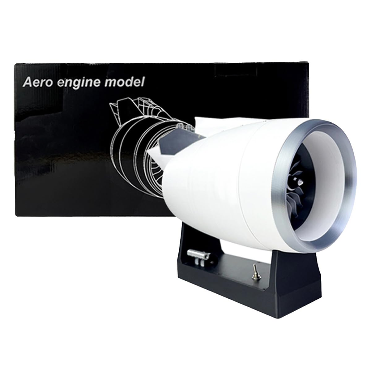 1/24 A38X TR900 Turbofan Motor Modellbausatz, DIY Montage Turbofan Triebwerksmodell Flugzeugtriebwerk Modell Düsentriebwerk, 3D Gedruckt Flugzeuge Motor Geschenk -KIT