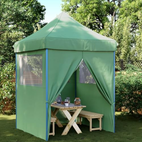 Générique Tente de réception Pliable escamotable 4 parois latérales Vert,Maison &...