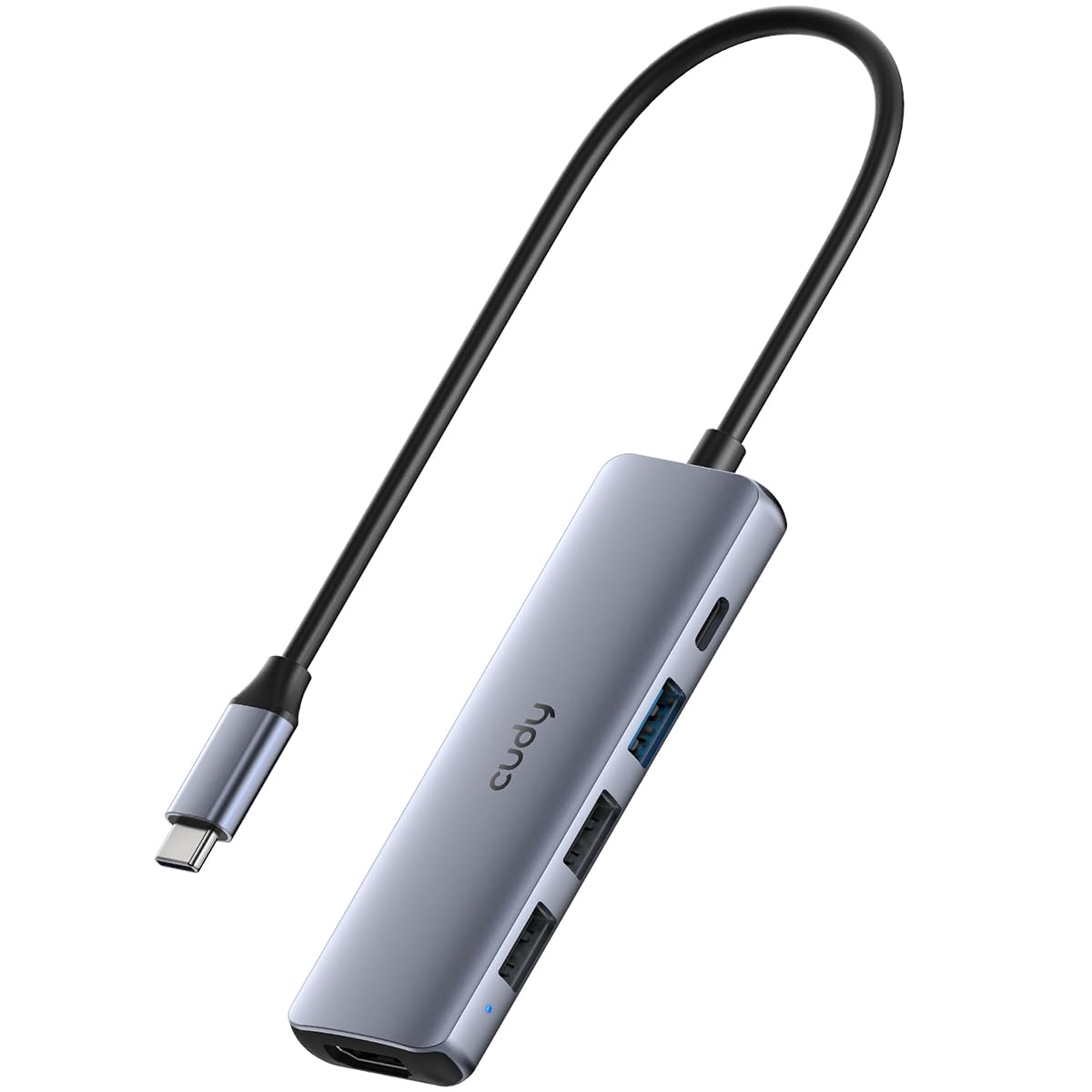 Cudy USB C Hub 5-in-1 USB C Multiport Adapter with 100W PD 4K HDMI 3 USB-A Data Ports