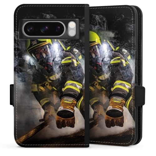 Etui Google Pixel 8 Pro Feu - Protection folio magnétique avec motif Sapeurs-Pompiers