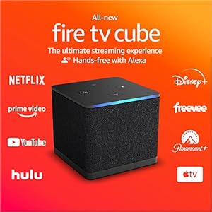 All-new Fire TV Cube, Hands-free streaming device with Alexa, Wi-Fi 6E, 4K Ultra HD