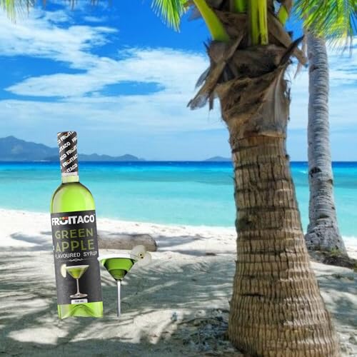 Image of Fruitaco Green Apple Syrup: Perfect Mixer For Enhancing Mocktails & Cocktails, Drinks, And Mojitos At Parties, Syrup Conveniently Packaged In A 750Ml Bottle For All Your Mixing Needs | Non-Alcoholic