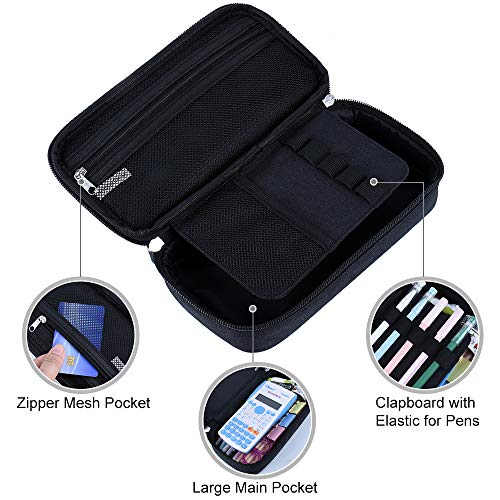 Image of Chelory Big Capacity Pencil Case Large Pencil Bag Pouch Pen Case Pencil Marker Holder Stationery Storage Makeup Bag for Office Supplies Adults