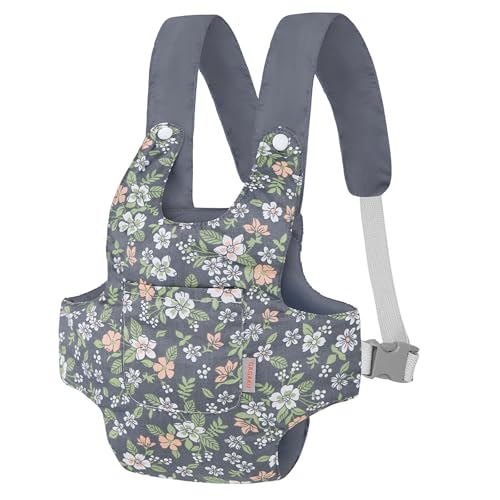 GAGAKU Baby Doll Carrier for Toddlers, Kids Toy Reborn Dolls Carrier for Little Girls, Baby Dolls Accessories - Gray - Leaf