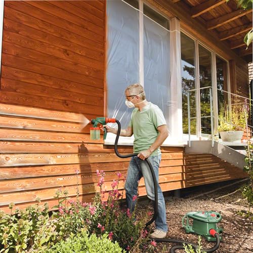 Image of Bosch Paint Spray System PFS 5000 E (1200 W, 2 x Paint Containers 1000 ml, Nozzles for Wall Paints, Varnish Paints, Glazes, in Box) - Amazon Edition