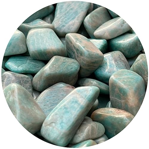 Image of 1 /2 lb Polished Amazonite Tumbled Stones - Natural Gemstone, Healing Crystals (Amazonite)