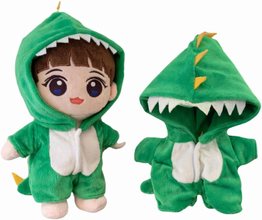20cm / 8in / 7.8in Plush Doll Clothes. Make Your Doll Look Stylish and Cute. Clothes Only. Plush Doll is Not Included (Dinosaur Outfit)