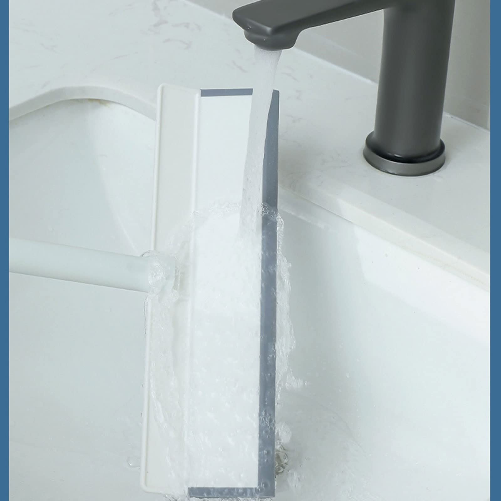 Rasquetas para Ducha, Escobilla de Goma Doble Cara Acero Inoxidable Gris for Limpieza duchas y Ventanas