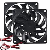 2Pcs DC 24V 8010 Fan Dual Ball Bearings 80mm 10mm Fan 3D Printer 80x80x10 Brushless Cooling Fan for Makerbot for 3D Printer PC CPU Computer Case Fan Cooler and Other Small Heat Dissipation Equipment (Tamaño: dual 24v)
