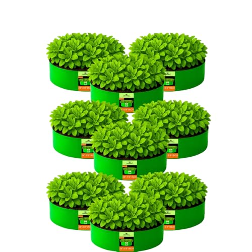 Image of Kingwell grow bags 24x9 inch pack of 9 Grow Bag For Terrace Garden Leafy Vegetable Plant Grow Bags Fruits Growing Containers For terrace Gardening