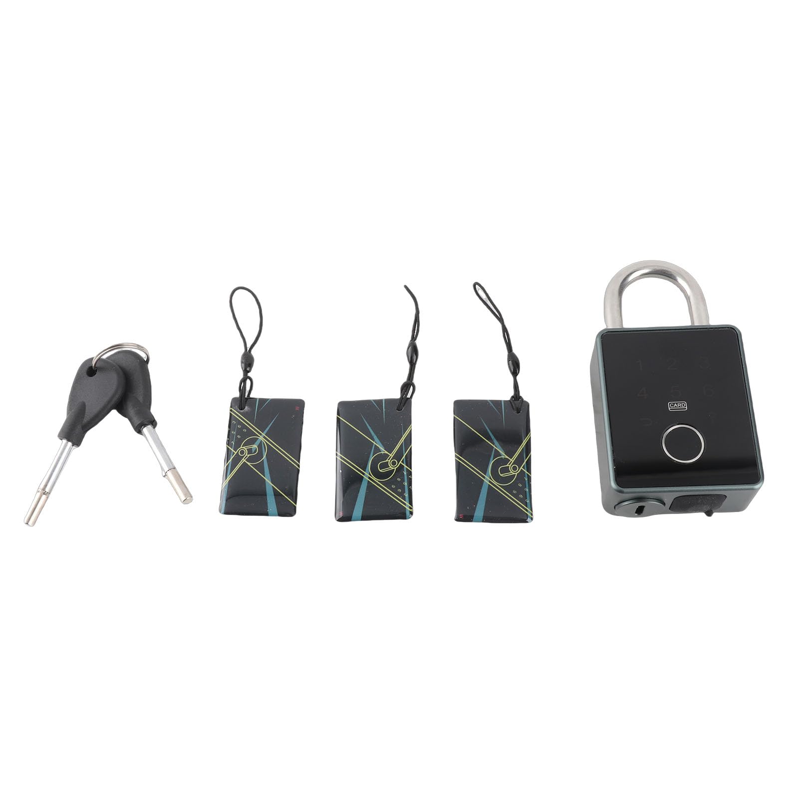 Cryfokt Candado de Huella Digital Biométrico Inteligente sin Llave, Cerradura de Seguridad Exterior Resistente para Gimnasio, Escuela, Oficina, Aleación de Aluminio (APLICACIÓN DE BLOQUEO TT)