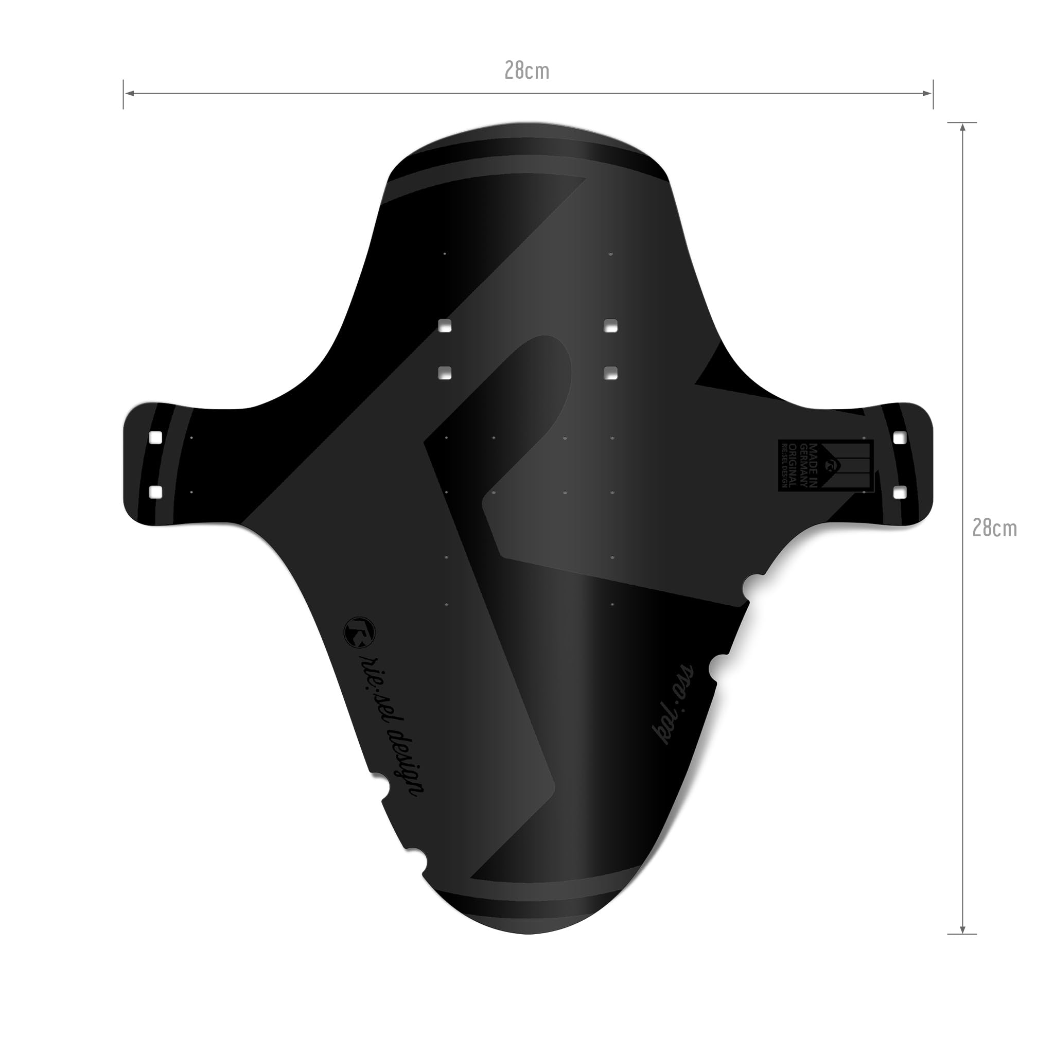 Riesel Design - MTB Schutzblech – Mudguard Schlamm:PE für Mountainbikes | ultraleichter Spritzschutz, Kotflügel & Schmutzfänger am Fahrrad – für 20–29 Zoll, Downhill, Enduro, XC & E-Bike geeignet