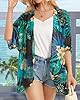 Women's Floral Print Puff Sleeve Kimono Cardigan L... #2