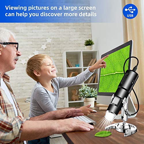 Stpctou Wireless Digital Microscope 50X-1000X Handheld Portable Mini Wifi Usb Microscope Camera With 8 Led Lights For Iphone/Ipad/Smartphone/Tablet/Pc-Black #TOP4