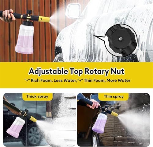 MOTIM Snow Foam Lance for Karcher K2 K3 K4 K5 K6 K7 Pressure Washer, High Pressure Car Wash Gun Accessory