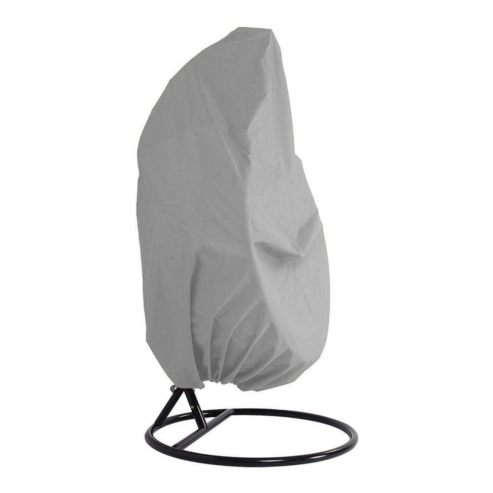 Patio Hanging Chair Cover - Cocoon Egg Chair Cover - for Rattan Wicker Swing Seat Chair - Furniture Protective Cover - Waterproof Oxford Fabric with PVC Lining-image-17