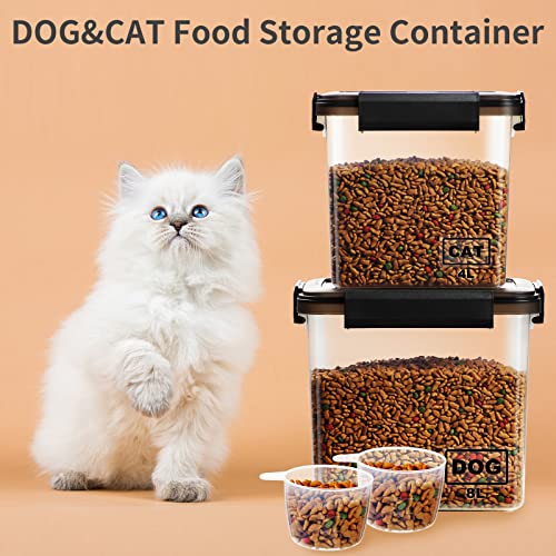 Lockcoo Cat Food Storage Containers, 2-Pack Airtight Pet Dog Food Storage Container with Measuring Cup, Travel Portable… - Image 3