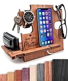 Docking Station personalisiert – Geschenk für Freund oder Mann zum Valentinstag – Holz Organizer mit Gravur – Emotional & praktisch – Persönliche Geschenkidee mit Bedeutung & Herz