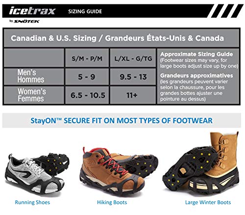 ICETRAX V3 HEX Winter Ice Grips for Shoes and Boots - Ice Cleats for Snow and Ice, StayON Toe, Reflective Heel - Thumbnail 3
