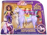 Academia Unicornio - Muñeca Sophia, Figura Interactiva Estrella 'Wildstar' con Luces y Sonidos + Accesorios - Unicornios para Niñas - Juguetes Niña 4 años +