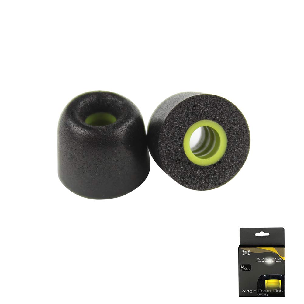 IE8 IE80 Eartips Memory Foam Earphone Earbuds Tips Noise Reducing Earbud Tips for Sennheiser 4.5mm-6mm in-Ear Headphones CX150,CX281,IE6,IE7,IE60,IE80,CX300/380/300II/CX400/400/400II Cx500