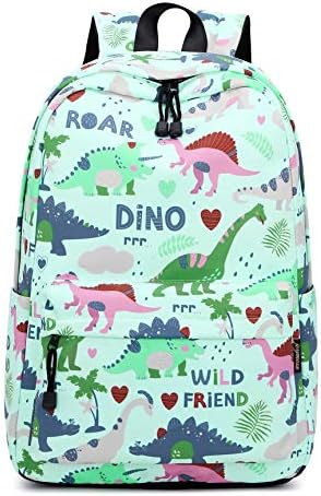 Acmebon Fashion Roomy Cute Backpacks for Teen Girl Children Lightweight School Bookbag Dinosaur