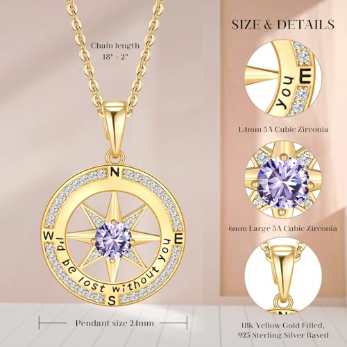 Compass Necklaces for Women Gifts Jewelry Anniversary Birthday Ideas Gift for Wife Her4