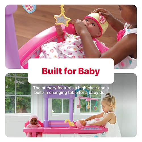 image for Step2 Love & Care Deluxe Baby Doll Nursery Playset for Kids, Compact C