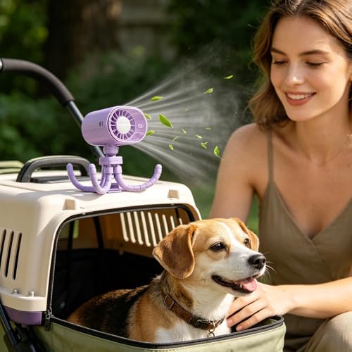 Ventilador de coche para camping y playa con luz LED suave 3